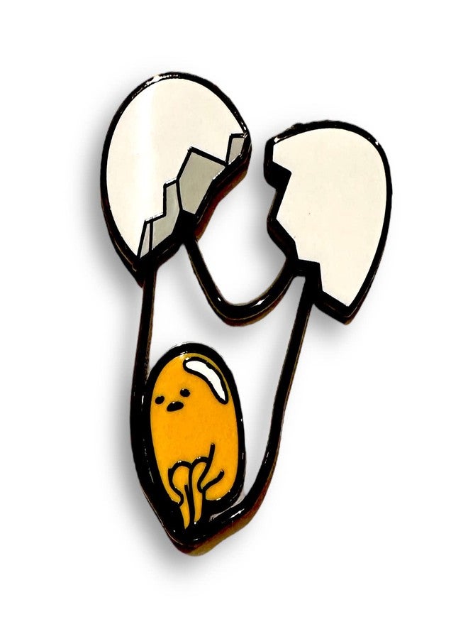 KOZUKI Gudetama Pin The Lazy Egg Pin gudetama enamel pin gudetama pin hard enamel (CRACK THE EGG) - Image 1